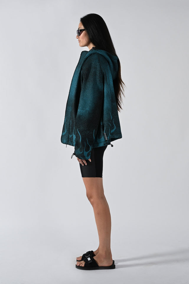 Traction Hooded Fleece Jacket - Teal