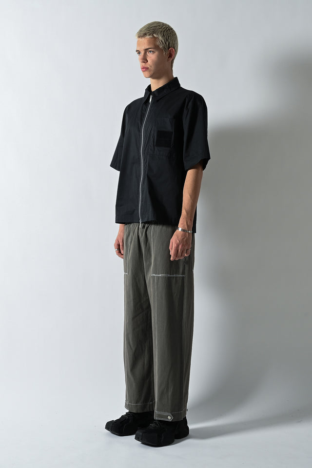 Chemise zippée Factory - Noir