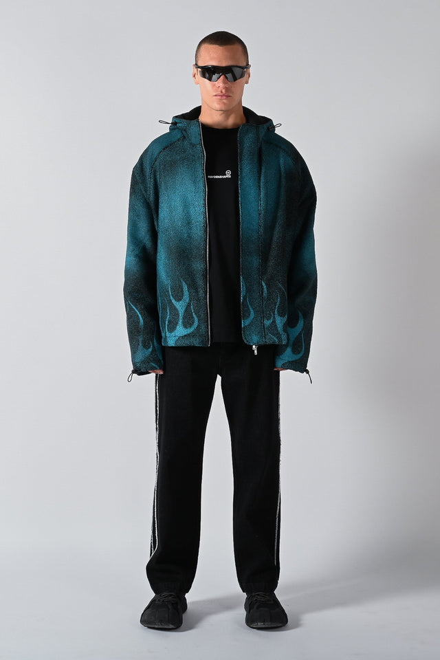 Traction Hooded Fleece Jacket - Teal