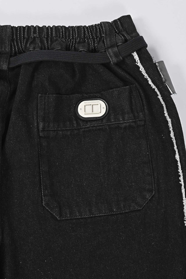 Denim Crew Pants - Black