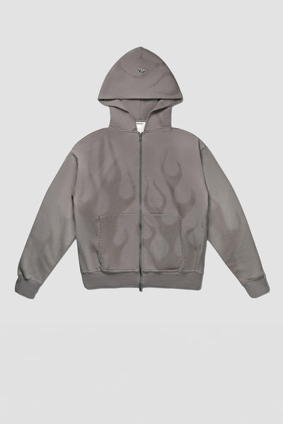 【2plan】Flame two-way hooded zip-up 2plan】Flame two-way hooded zip-up