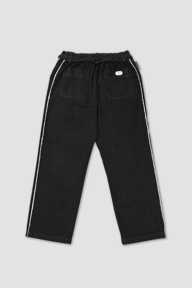 Pantalon ras du cou en jean - Noir