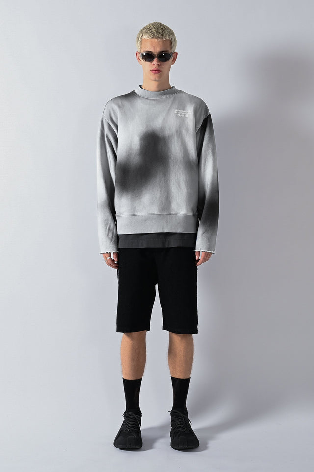 Cut Off Crew Sweater - Moonscape