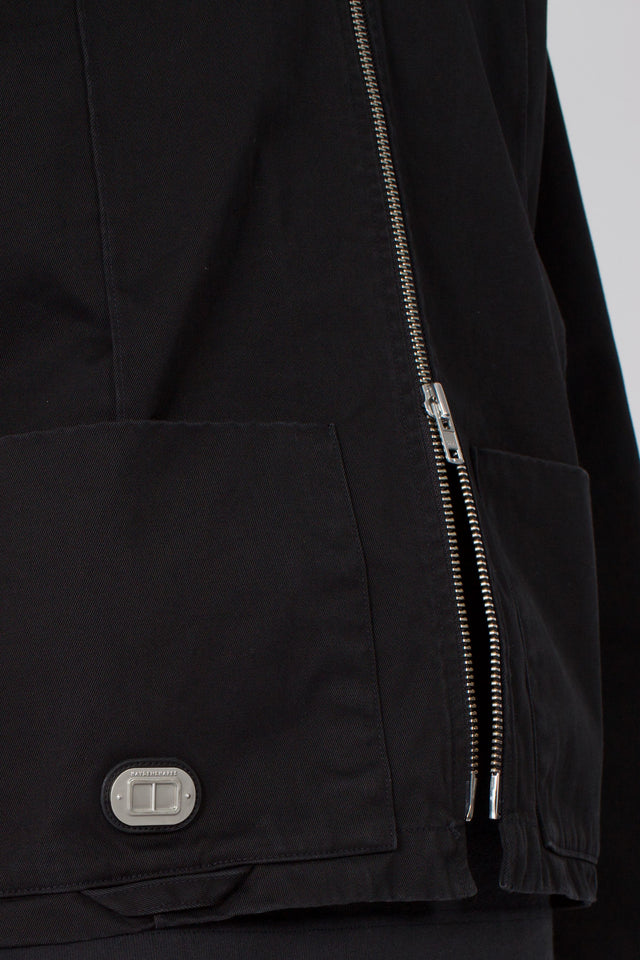 Lamination Hooded Jacket - Black